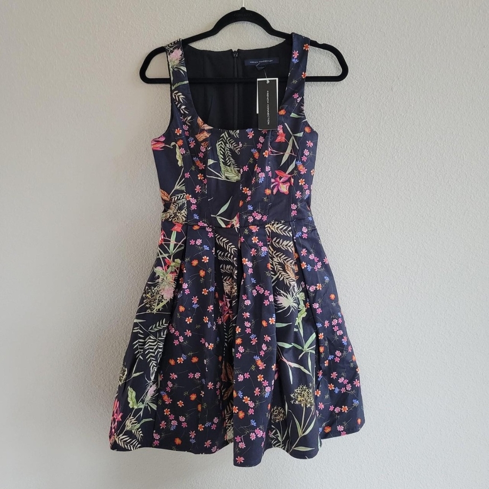 French Connection Black Floral Dress